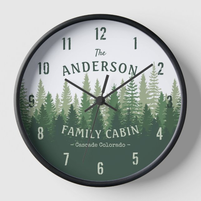 Reloj Nombre de familia Ubicación de la cabina Bosque de (Anverso)