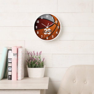 Reloj nombre del jugador de baloncesto de maroon gray te
