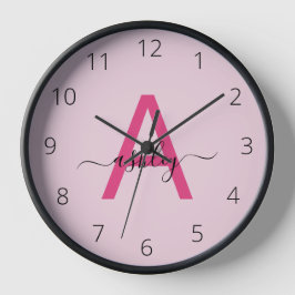 Reloj Nombre del Monograma de Giro de Guión Moderno Cali