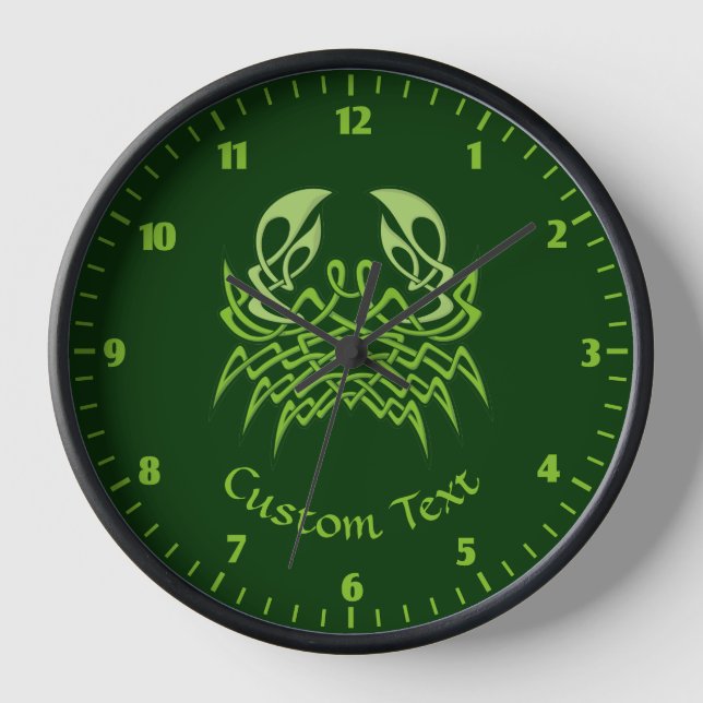 Reloj Nudo Celta de Cangrejo Verde (Anverso)
