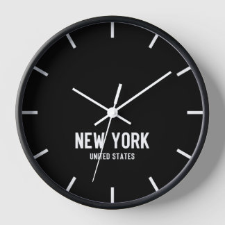 Reloj Nueva York Time Zone Newsroom Wall Clock