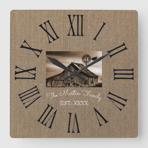 RELOJ NUMBERAL RÚSTICO ROMANO