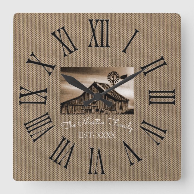 RELOJ NUMBERAL RÚSTICO ROMANO (Anverso)