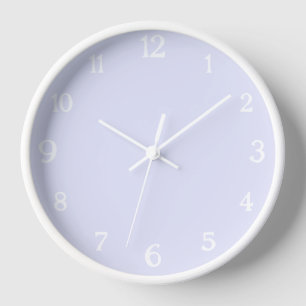 Reloj Números blancos elegantes Lavender Pastel clásic