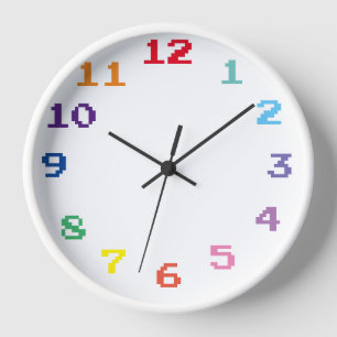 Reloj números de color