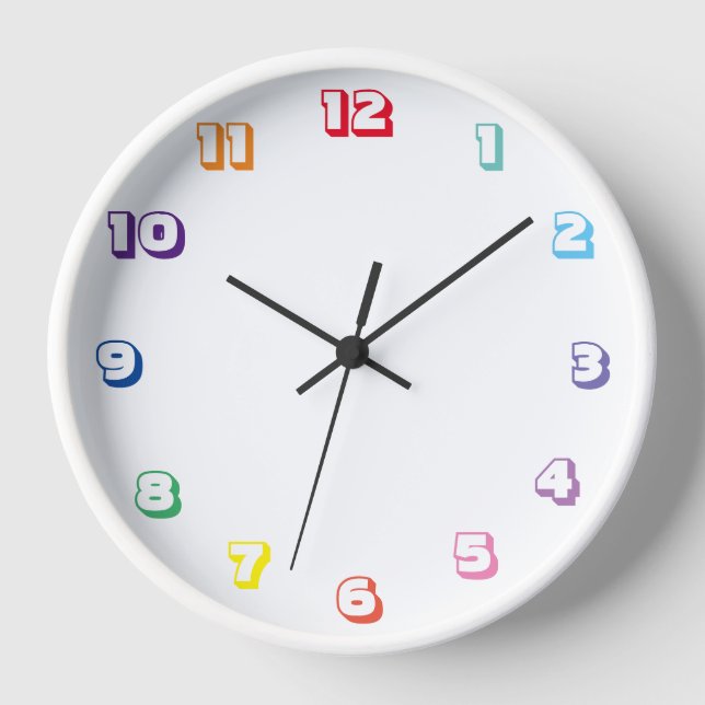 Reloj números de color (Anverso)