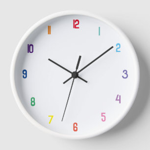 Reloj números de color
