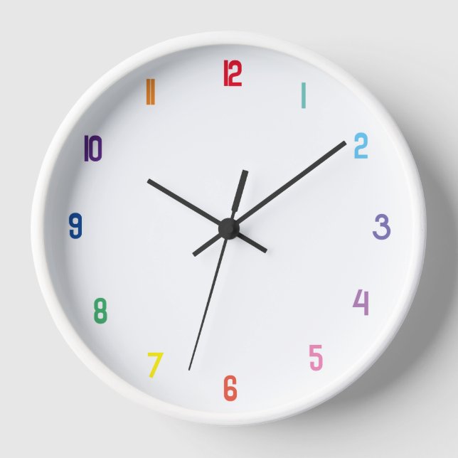 Reloj números de color (Anverso)
