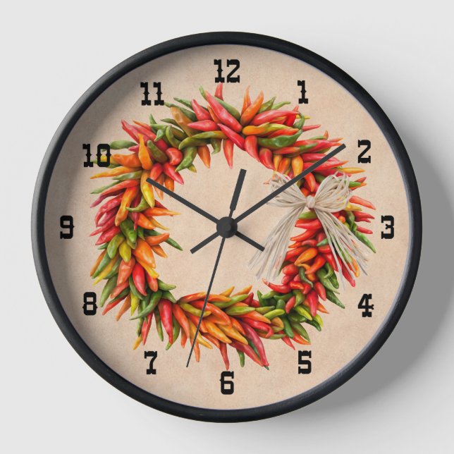 Reloj Números occidentales enmarcados de ristras del sur (Anverso)