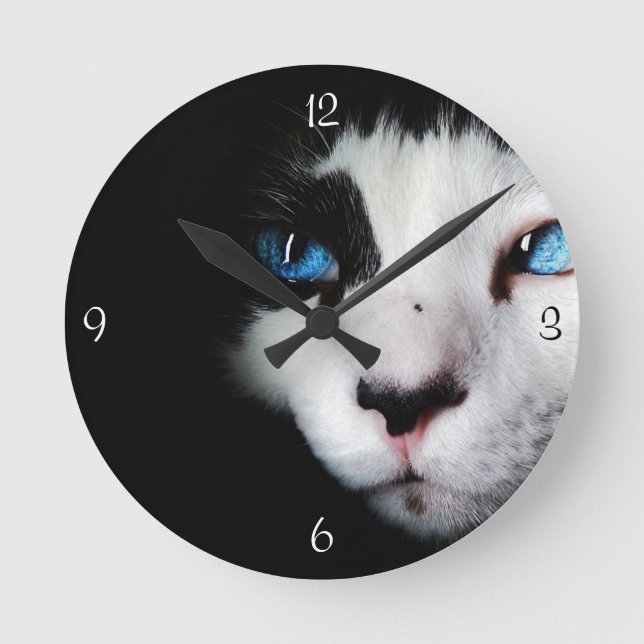 Reloj observado azul misterioso del gato del (Anverso)