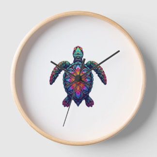 Reloj Ocean Animal Tie Dye Tribal Sea Animal Maori Turtl