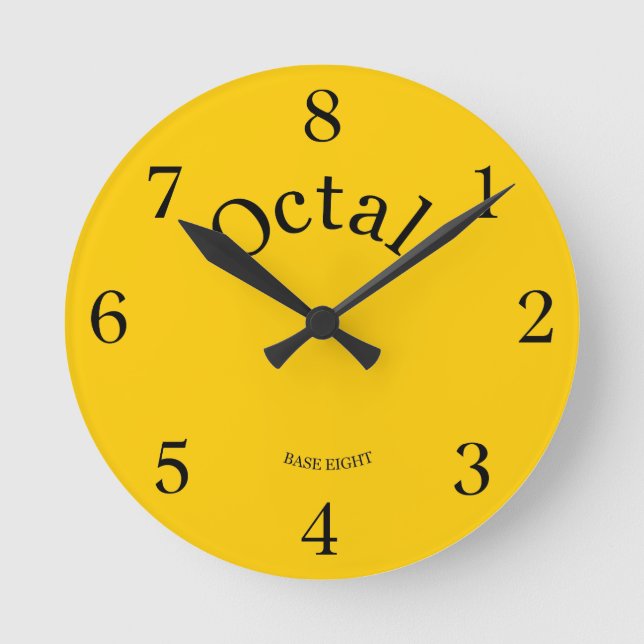 Reloj octal vida en la base 8 (Anverso)