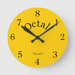 Reloj octal vida en la base 8