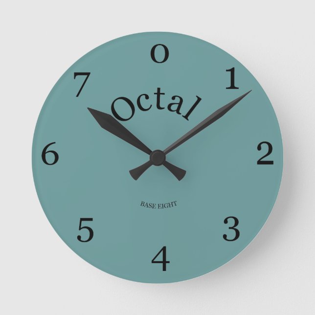Reloj octal vida en la base 8 (Anverso)