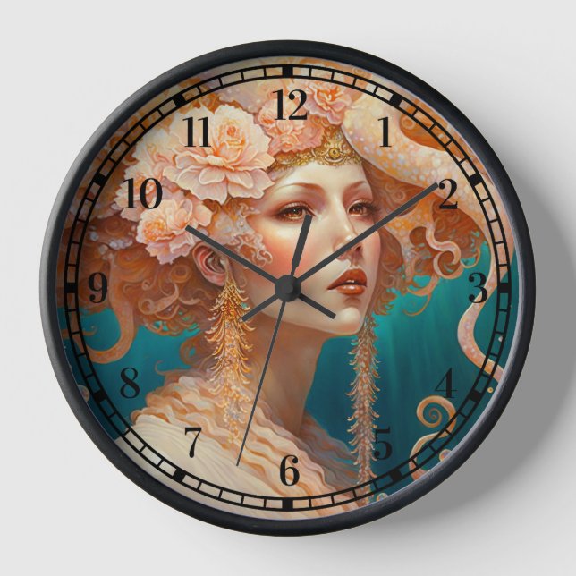 Reloj Octopus Mermaid Fantasy Art (Anverso)