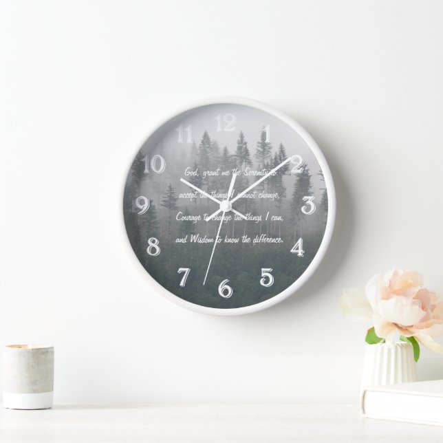 Reloj Oración de serenidad Bosque Misty (Hogar)