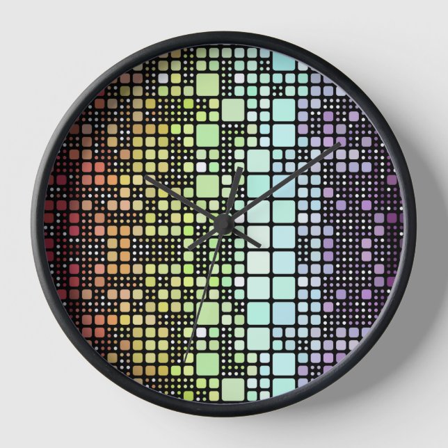 Reloj Orgullo Neurogénero Geométrico Groovy Funky Retro (Anverso)