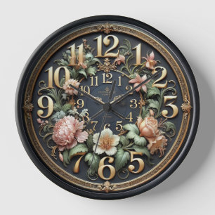 Reloj Ornate Floral Elegance Wall