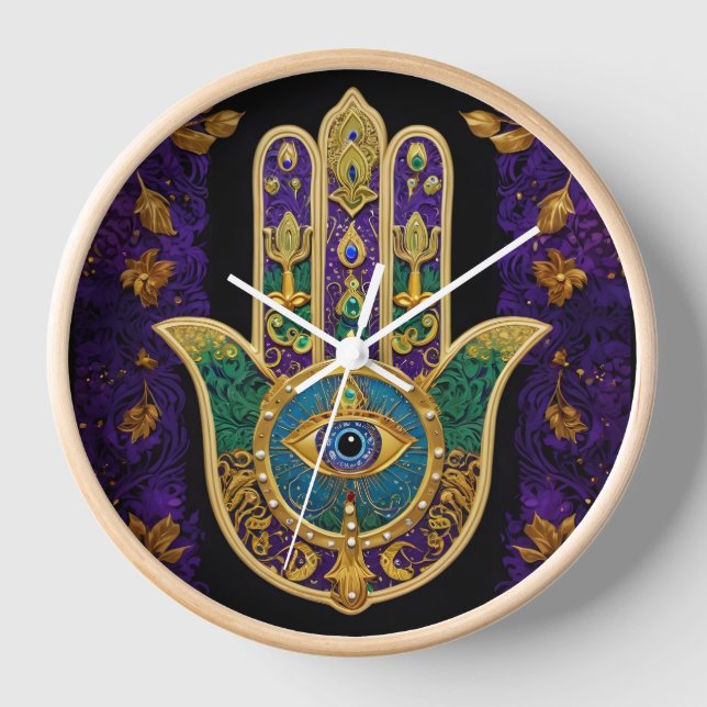 Reloj Ornate Gold Third Eye Hamsa (Anverso)
