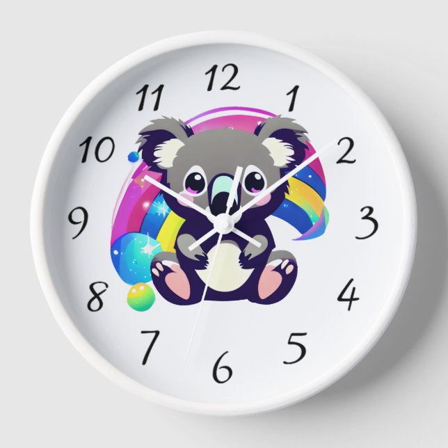 Reloj Oso de Koala y arcoiris (Anverso)