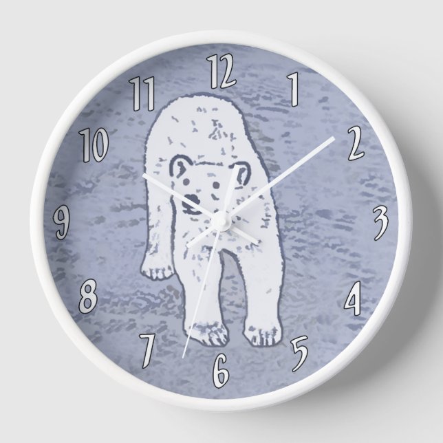 Reloj Oso polar sobre pintura de hielo - Arte de vida sa (Anverso)