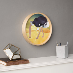 Reloj Ostrich personalizado Con Cabeza En Arena