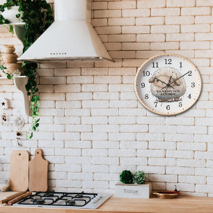 Reloj Ovejas en acuarela lindas, pared de madera persona