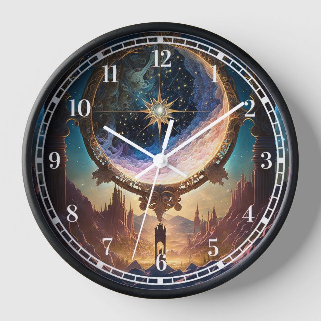 Reloj Paisaje espacial de la fantasía cósmica (Anverso)