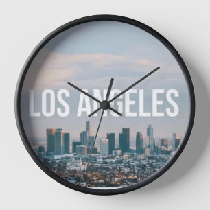 Reloj Paisaje urbano retro de Los Ángeles Estética Ciuda