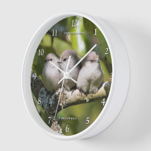 Reloj Pajaritos Bebés Cantorales de Arbusto Lindo en el