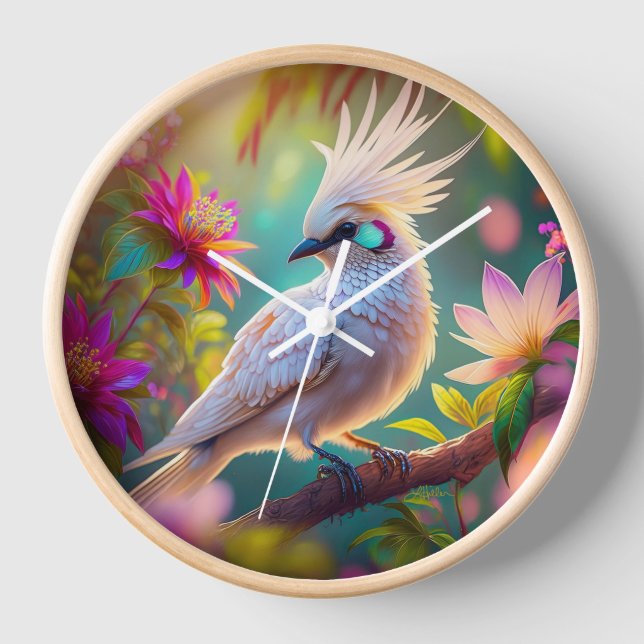 Reloj Pájaro de pluma Rubor reposado juvenil palpitando (Anverso)