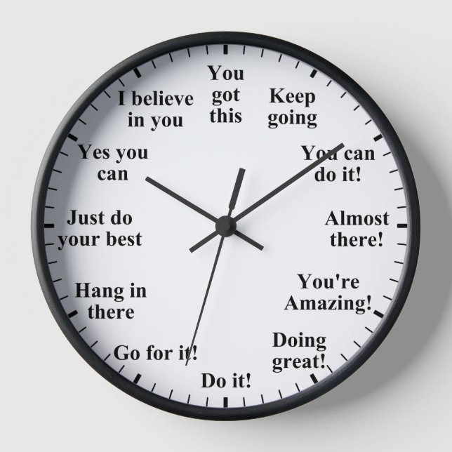 Reloj Palabras Motivadoras motivacionales Pensamiento po (Anverso)