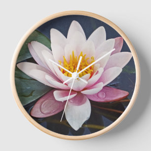 RELOJ "PALE PINK LOTUS BLOSSOM" REDONDA