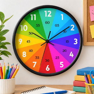 Reloj Paleta de colores atrevidos arcoíris Aprende a dec