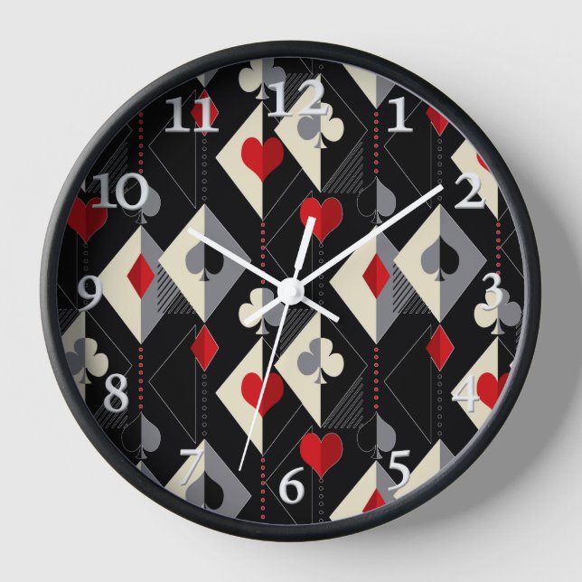Reloj Palos de cartas de póquer.  (Anverso)
