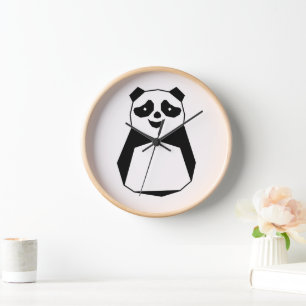 Reloj Panda geométrico