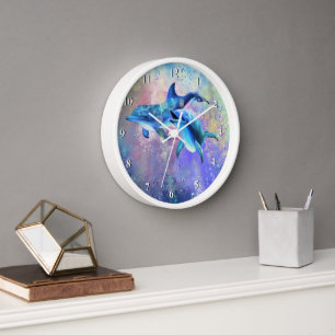 Reloj Pareja Dolphin Wall Clock Familia Feliz