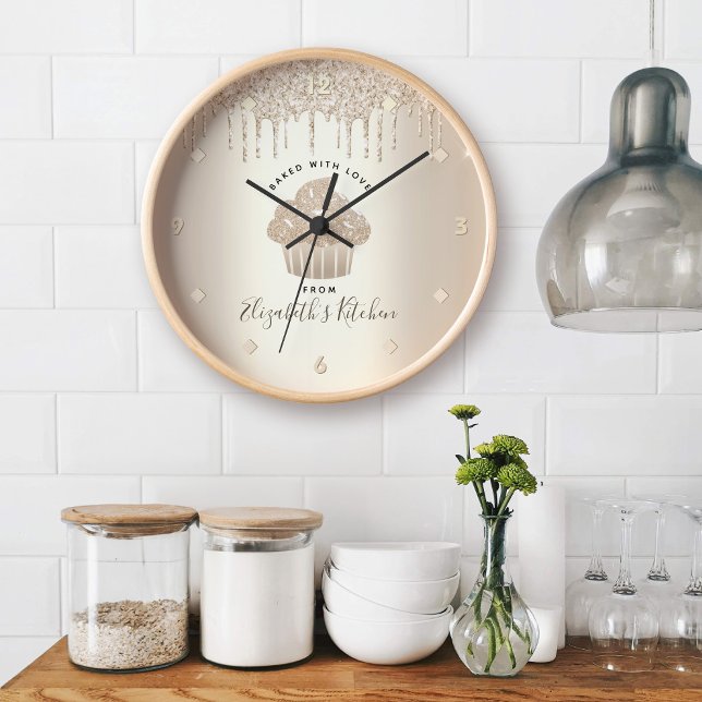 Reloj Pastel de pastelería Pastelería Chef Purpurina de  (Subido por el creador)