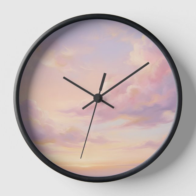 Reloj Pastel Dream: Renaissance-Style Modern Sky Study (Anverso)