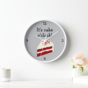 Reloj Pastel O'Clock con sabor a terciopelo rojo - Cocin