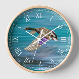 Reloj Pato mallard volando