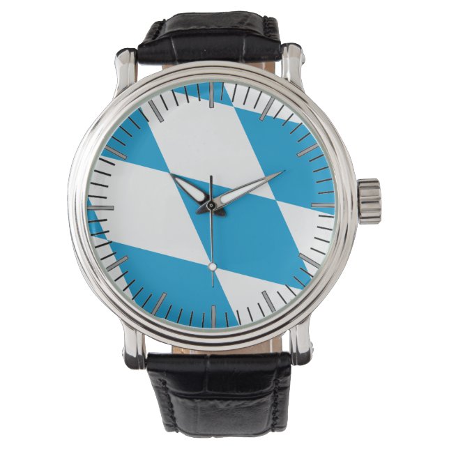 Reloj patriótico con bandera de Baviera, Alemania (Anverso)