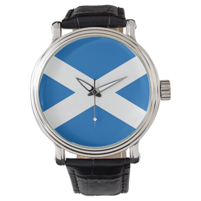 Reloj patriótico con bandera de Escocia (Anverso)