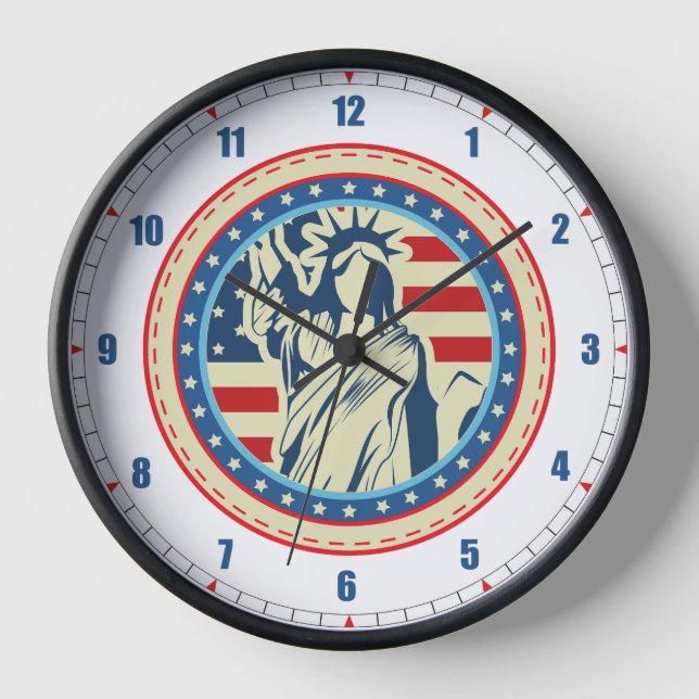 Reloj Patriotismo por la libertad icónica Estatua del Mu (Anverso)
