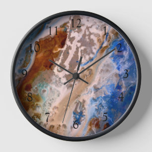 Reloj Patrón abstracto de playa de arena con espuma de a