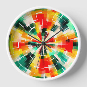 Reloj Patrón abstracto multicolor
