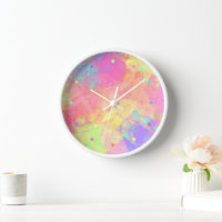 Patrón de arte de polígono azul púrpura rosa Lime