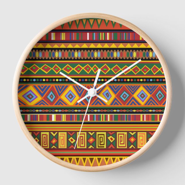 Reloj Patrón de arte étnico de África (Anverso)