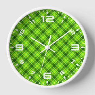 Reloj Patrón de Cuadros Escoceses Verde-57578