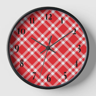 Reloj Patrón de cuadros rojos
